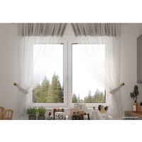 Комплект штор Legrand Софт-Вуаль 1.35x1.6 м 58091387 (2шт, стальной)