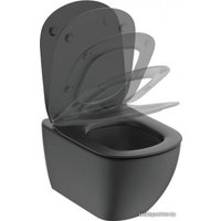 Унитаз подвесной Ideal Standard Tesi Aquablade T0079V3 (черный матовый) (без сиденья)