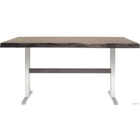 Кухонный стол Buro7 Двутавр 150 (с обзолом, дуб мореный/белый)