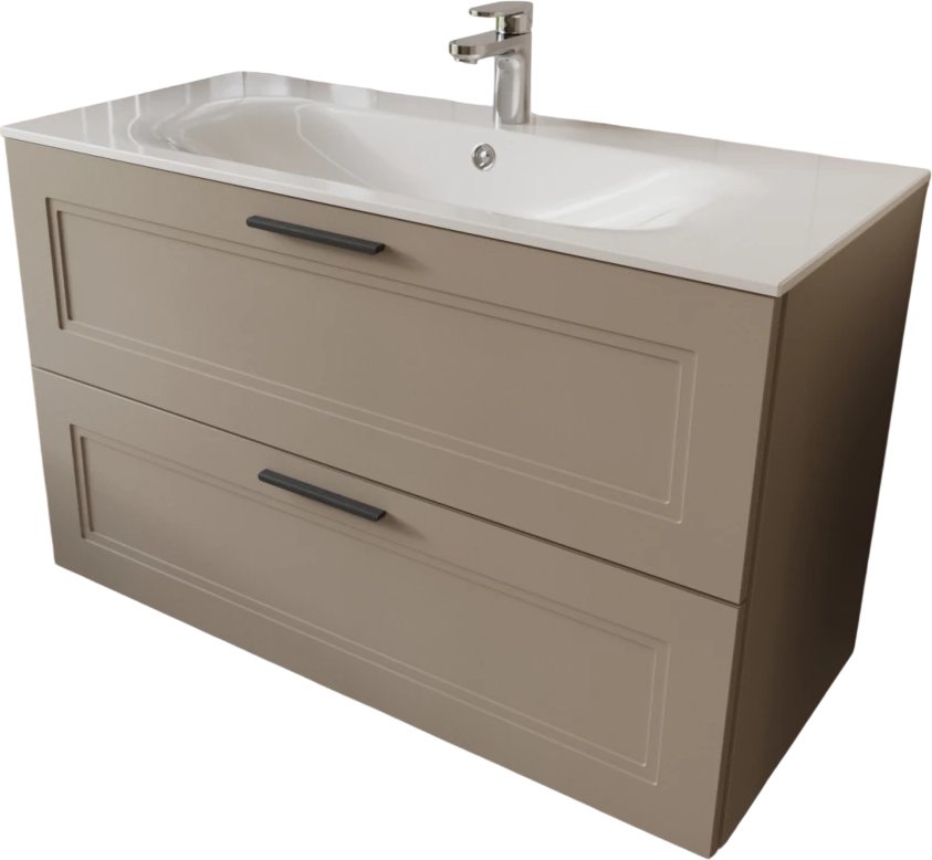 TERMINUS Тумба с умывальником Классик 100x62x45 с 2 ящиками CLA101002200501O (капучино)