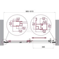 Душевая дверь BelBagno Luce-BF-1-100-C-ORO в Бресте