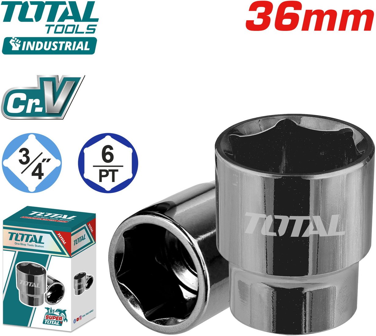 

Головка слесарная Total THHAST34361