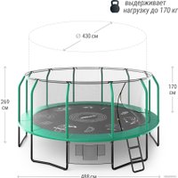 Батут Unix Line Supreme Game 16ft (зеленый)