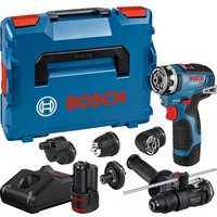 Дрель-шуруповерт Bosch GSR 12V-35 FC Professional 06019H3008 (с 2-мя АКБ, набор сменных патронов, кейс)