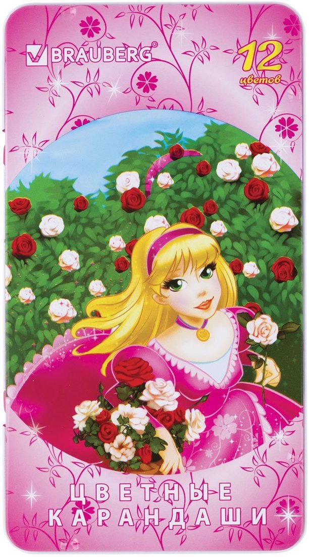 

Набор цветных карандашей BRAUBERG Rose angel 180544 (12 шт.)