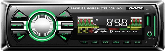 

USB-магнитола Digma DCR-340G