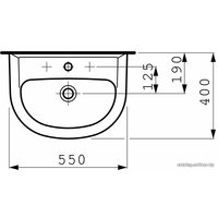 Умывальник Laufen PRO 814951 55x40