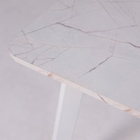 Кухонный стол Lepremo AV 1209/1 МДФ раздвижной 1200-1600x800 (Азул Оникс/белый)