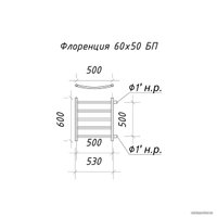 Полотенцесушитель Ariano Флоренция 60х50 БП (черный)