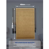 Плиссе Sundays Home 210-02 Самоклеящаяся 45х220 (бежевый/песочный)