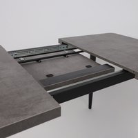 Кухонный стол Мамадома Borg radial-120 раздвижной 120-160х80 (дымчатая керамика/черный)