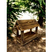 Кормушка Florbox Деревянная для птиц и белок 21x24x14 см (обжиг) в Могилеве