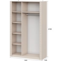 Шкаф распашной NN мебель Калипсо 00-00113293 (меланж)