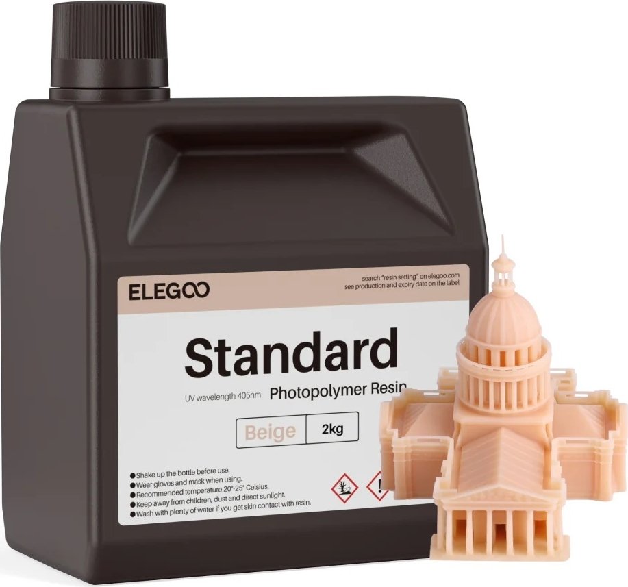 

Фотополимер Elegoo Standard 2кг (бежевый)