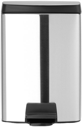

Мусорное ведро Brabantia Pedal Bin Silent 10 л прямоугольное (стальной матовый)