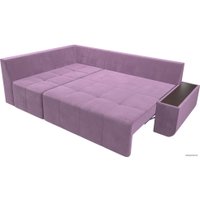 Угловой диван Mebelico Амадэус 109695 (левый, микровельвет, сиреневый)