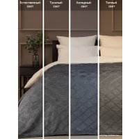 Плед Tex Republic Elite Клетка Фланель Евро 93380 (темно-серый)