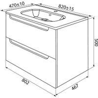  IDDIS Тумба под умывальник Edifice 80 EDI80W0i95K