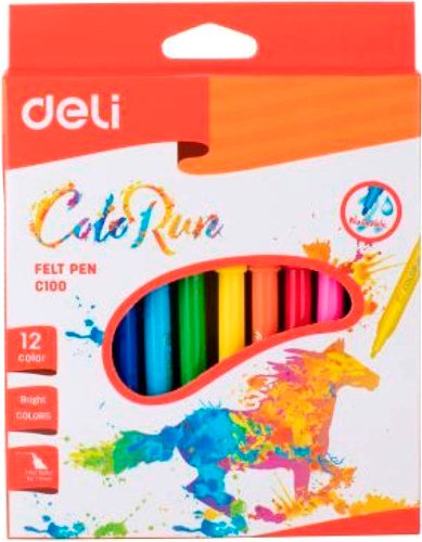 

Фломастеры Deli С10000 (12 цветов)