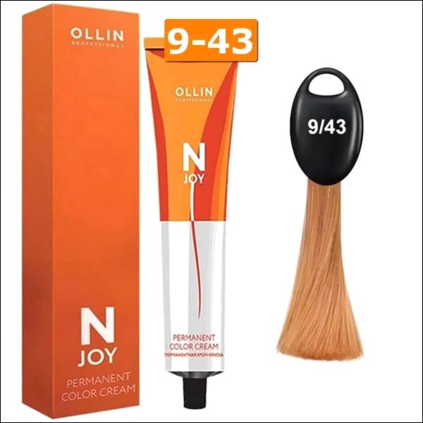 

Крем-краска Ollin Professional N-Joy Color Cream 9/43 блондин медно-золотистый 100 мл