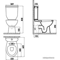 Унитаз напольный Creavit Sedef SD318-00CB00E-0000 (без бачка, без сиденья)