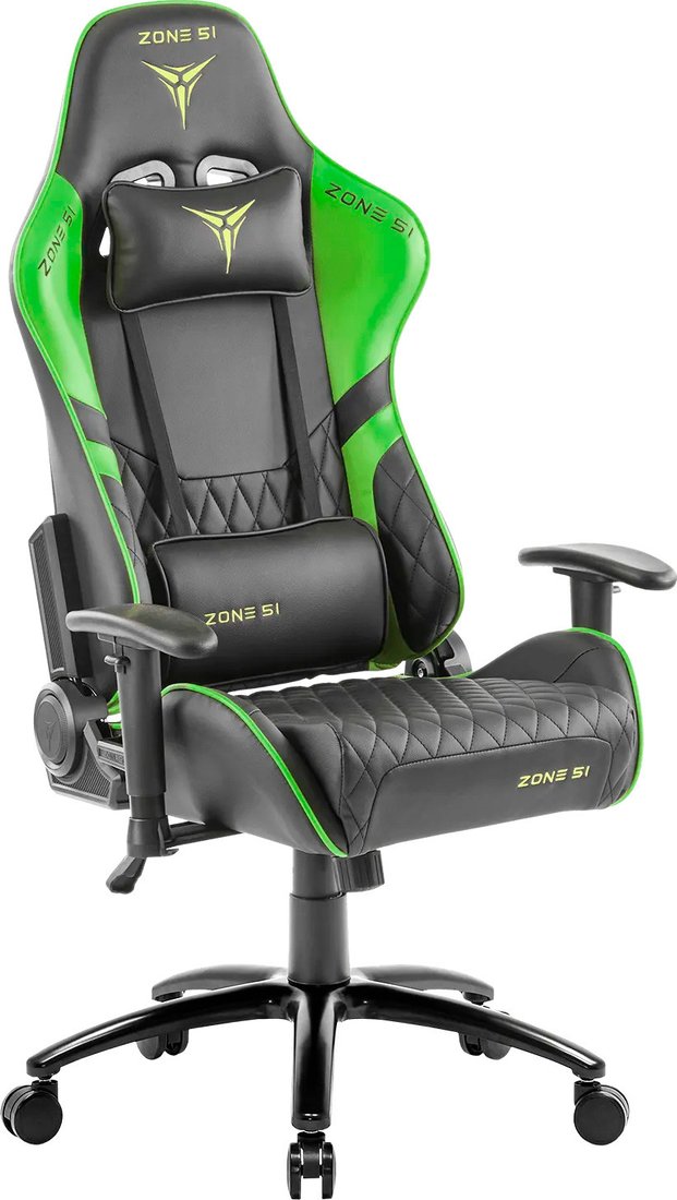Игровое (геймерское) кресло Zone51 Clubpoint (черный/зеленый)