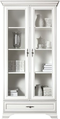 Шкаф-витрина Black Red White Kentaki S320-REG2W1S (белый)