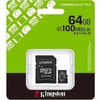 Карта памяти Kingston Canvas Select Plus microSDXC 64GB SDCS3/64GB (с адаптером)