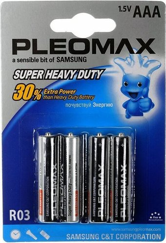 Батарейка Pleomax R03 PSR03 4 шт