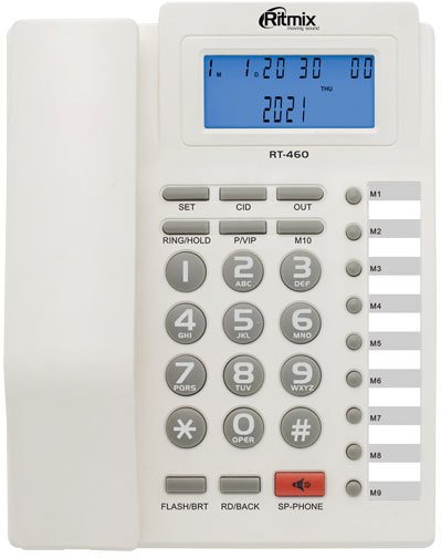 

Проводной телефон Ritmix RT-460 (белый)