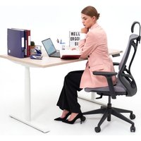 Стол для работы стоя WellDesk WDЕ Uplift 1395x800х28 (черный/ясень шимо) в Гродно