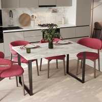 Кухонный стол Mio Tesoro Tako 120x66 (дуб крафт белый/черный)