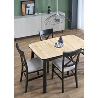 Кухонный стол Halmar Barril 130-170/80/74 (дуб артизан/черный)