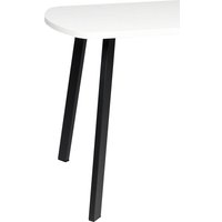 Кухонный стол ВВР Пластиковый (мрамор марквина белый/белый/черный профиль 110/70)