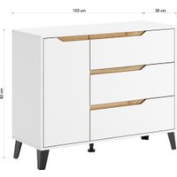 Тумба ЭлиГард Eyva 1D3S (белый)