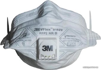 Респиратор-полумаска 3M Противоаэрозольная фильтрующая полумаска 9162 Vflex