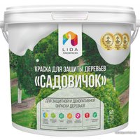 Краска LIDA для защиты деревьев Садовичок 5 л (белый)
