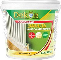 Эмаль Dekor для радиаторов акрил 0.8 кг (белый)