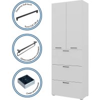 Шкаф распашной Горизонт Бонн 760 3 ящика (белый)