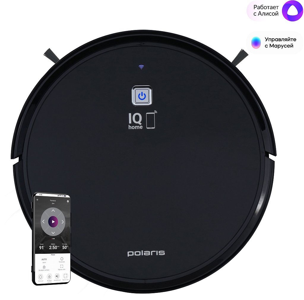 

Робот-пылесос Polaris PVCR 4105 WI-FI IQ Home Aqua (черный)