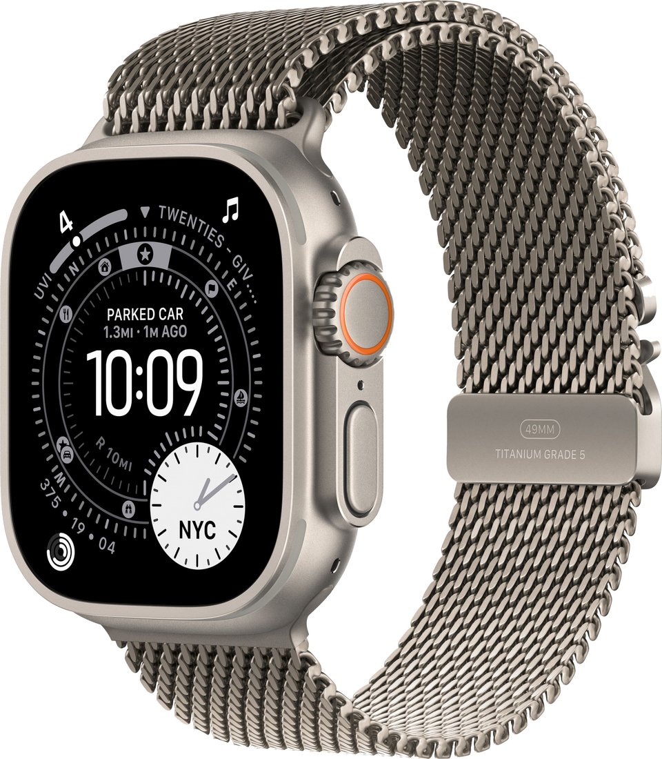 

Умные часы Apple Watch Ultra 3 LTE 49 мм (титановый корпус, природный/природный, миланская петля M)