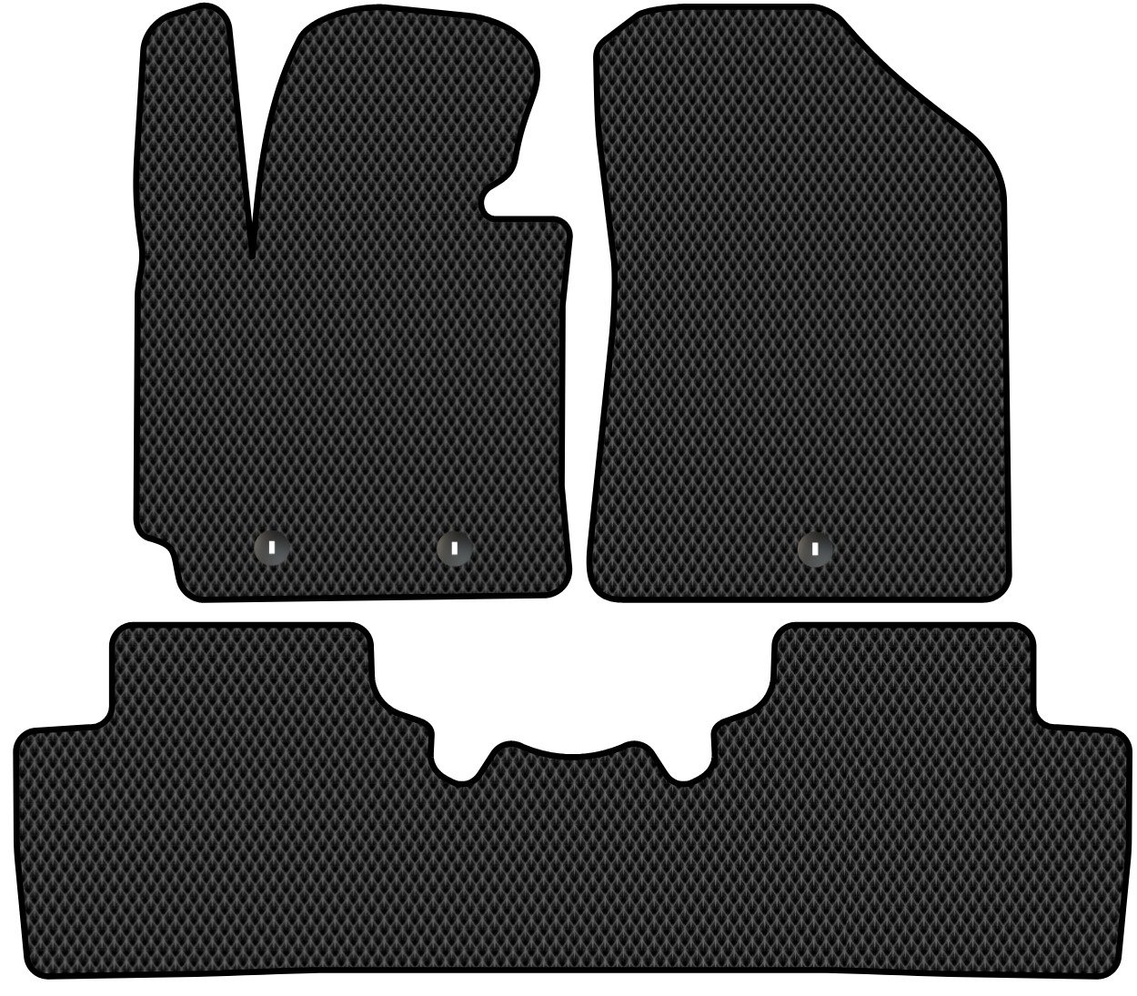 

Комплект ковриков для авто Alicosta Kia Soul II (хэтчбек 5 дв / PS) 2014 - 2019 (черный, ромб)