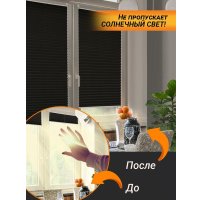 Плиссе Delfa Crep BLO СПШ-36205 (48x160, черный)