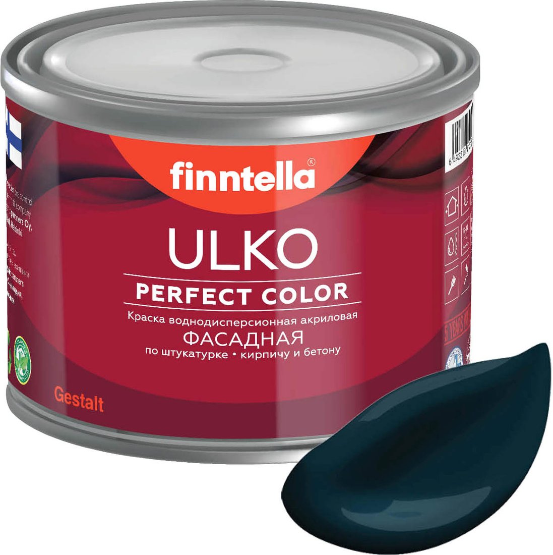 

Краска Finntella Ulko Ukonilma F-05-1-1-FL008 0.9 л (темно-сине-зеленый)