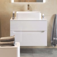  Alavann Тумба Stella 80 с умывальником Олимпия 56 1829 (МДФ, белый)