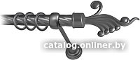 Карниз для штор Lm Decor Кения 023 1р витой (антрацит, 2м)