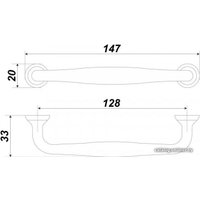 Ручка мебельная Boyard Ursula RS433W.4/128