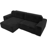Угловой диван Лига диванов Лига-029 левый 121929L (велюр черный)