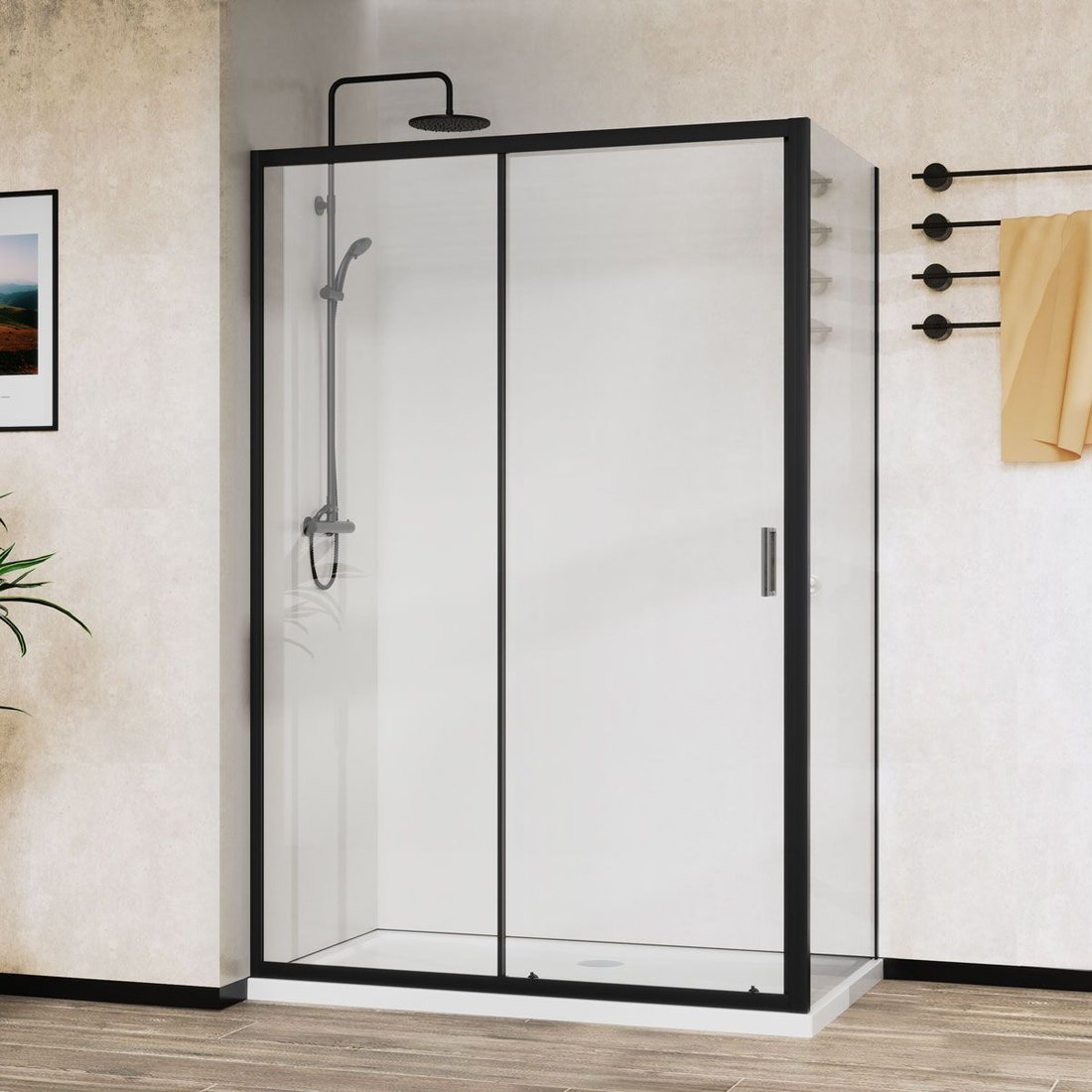 Душевой уголок Vincea City VSR-5CT9011CLB