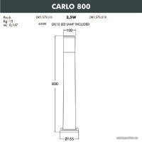 Садовый светильник Fumagalli Carlo DR1.575.000.WXU1L